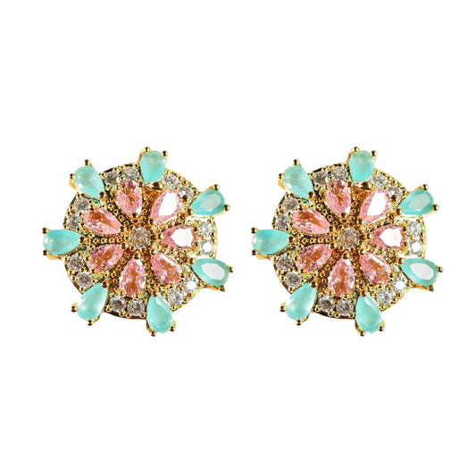 Pastel Multi Sand Dollar Stud Earrings