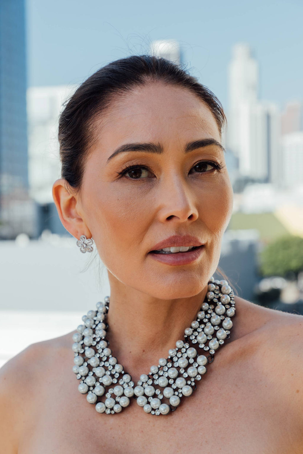 Diana Statement Necklace - White