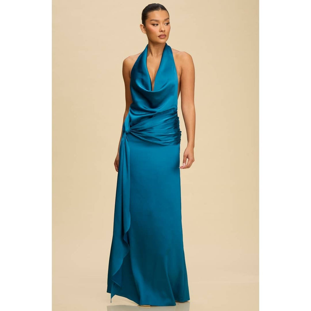 DRAPED MAXI DRESS