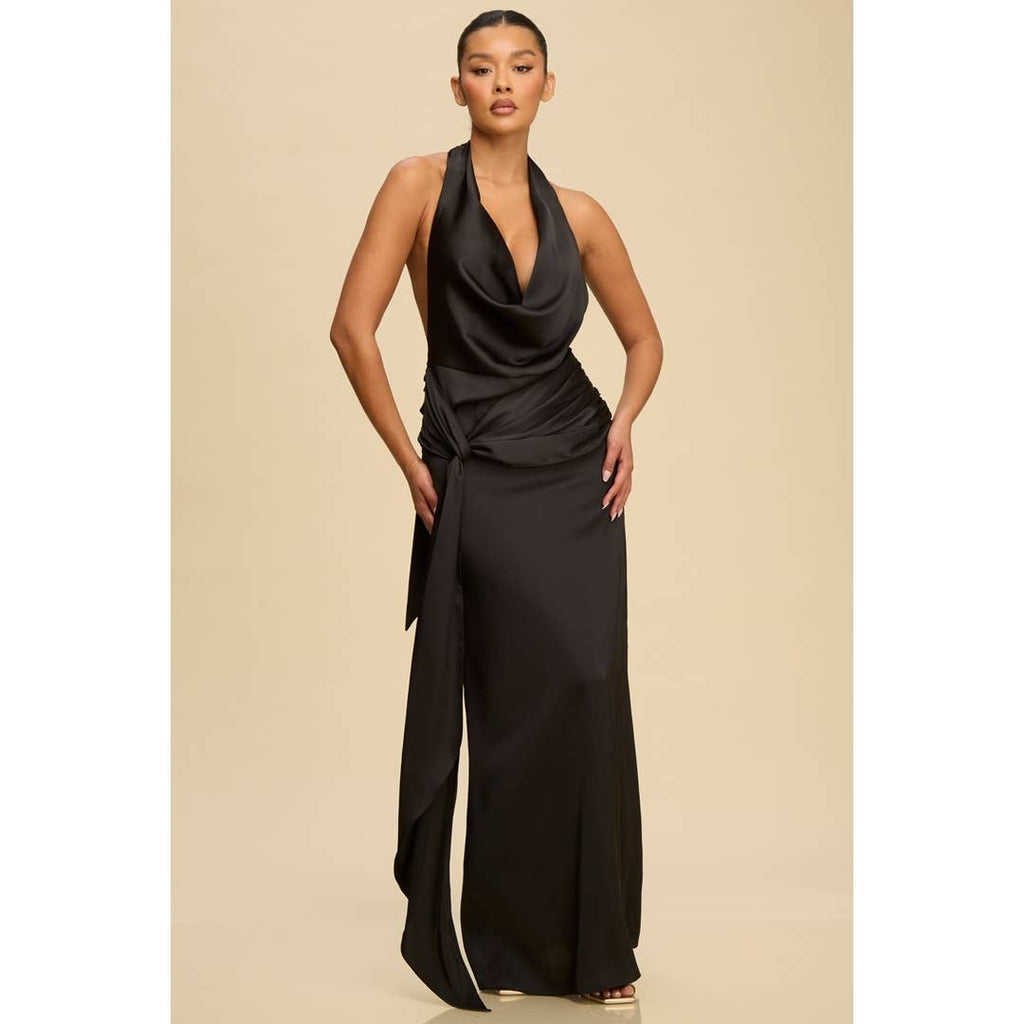DRAPED MAXI DRESS