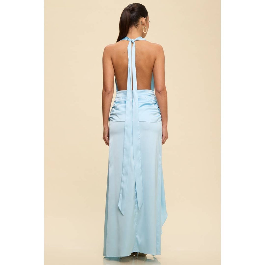 DRAPED MAXI DRESS
