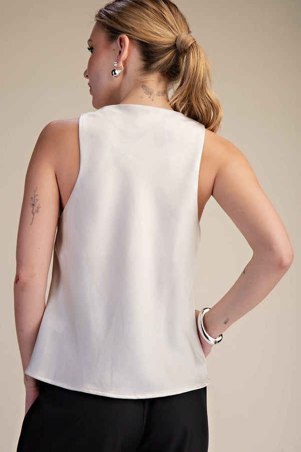Lou Draped Sleeveless Top