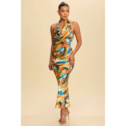Santana Cowl Neck Maxi Dress