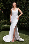 Halter Jersey Bridal Gown