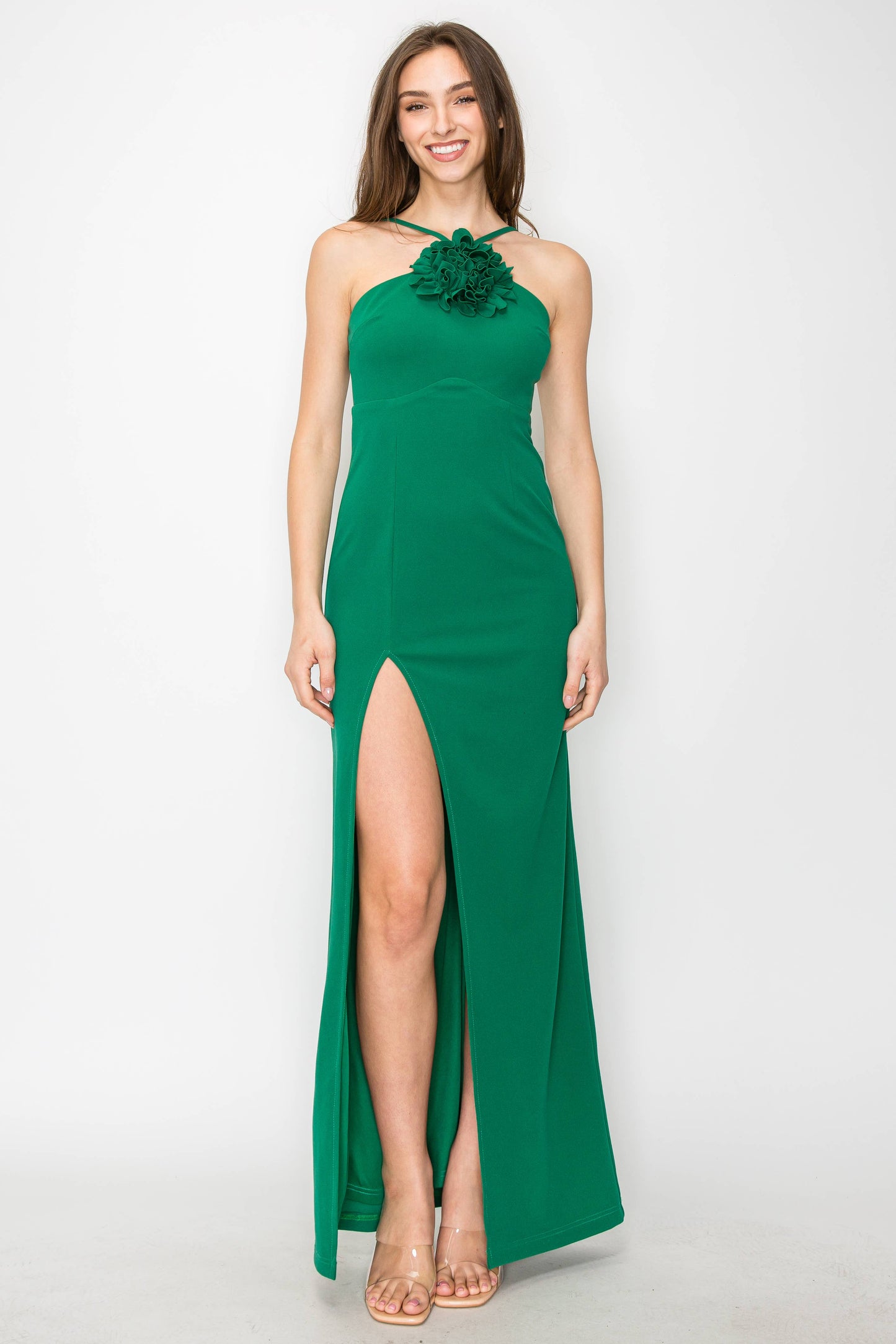 Halter-Neck Maxi Dress