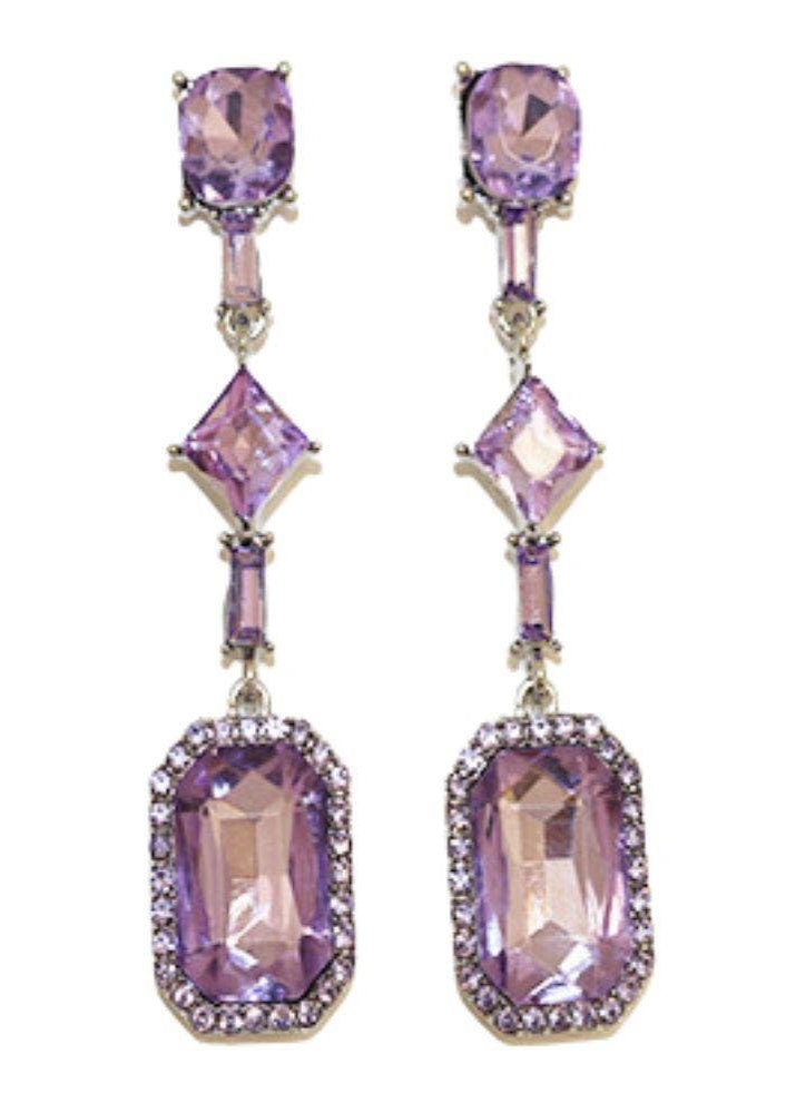 Radiant Royal CZ Drop Earrings