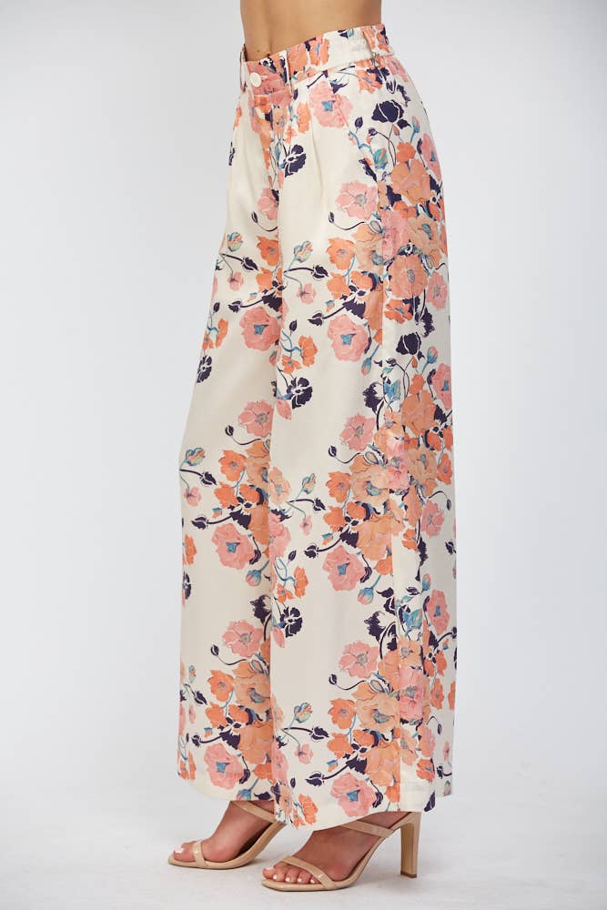 Poppy Satin Wide Leg Pant