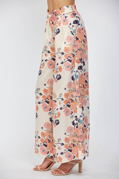 Poppy Satin Wide Leg Pant
