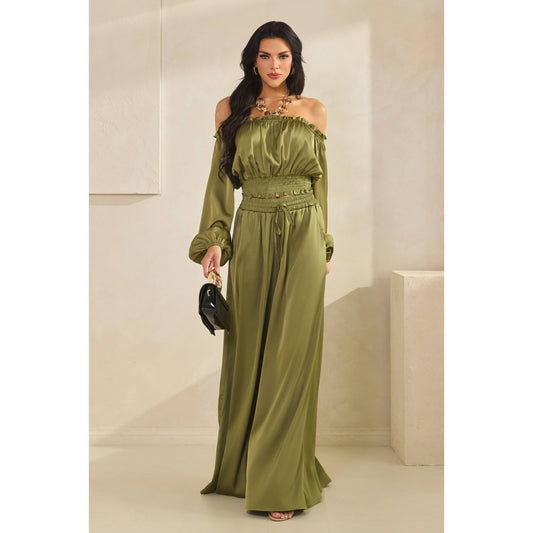Satin Palazzo Pant Set