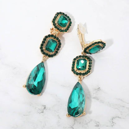 Halo Cluster Clip On Earrings