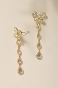 Butterfly CZ Teardrop Earrings