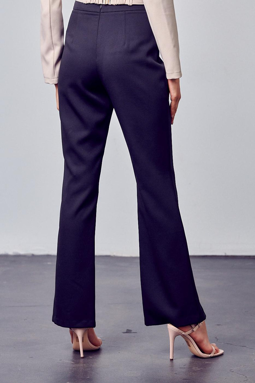 Straight Leg Slit Trousers