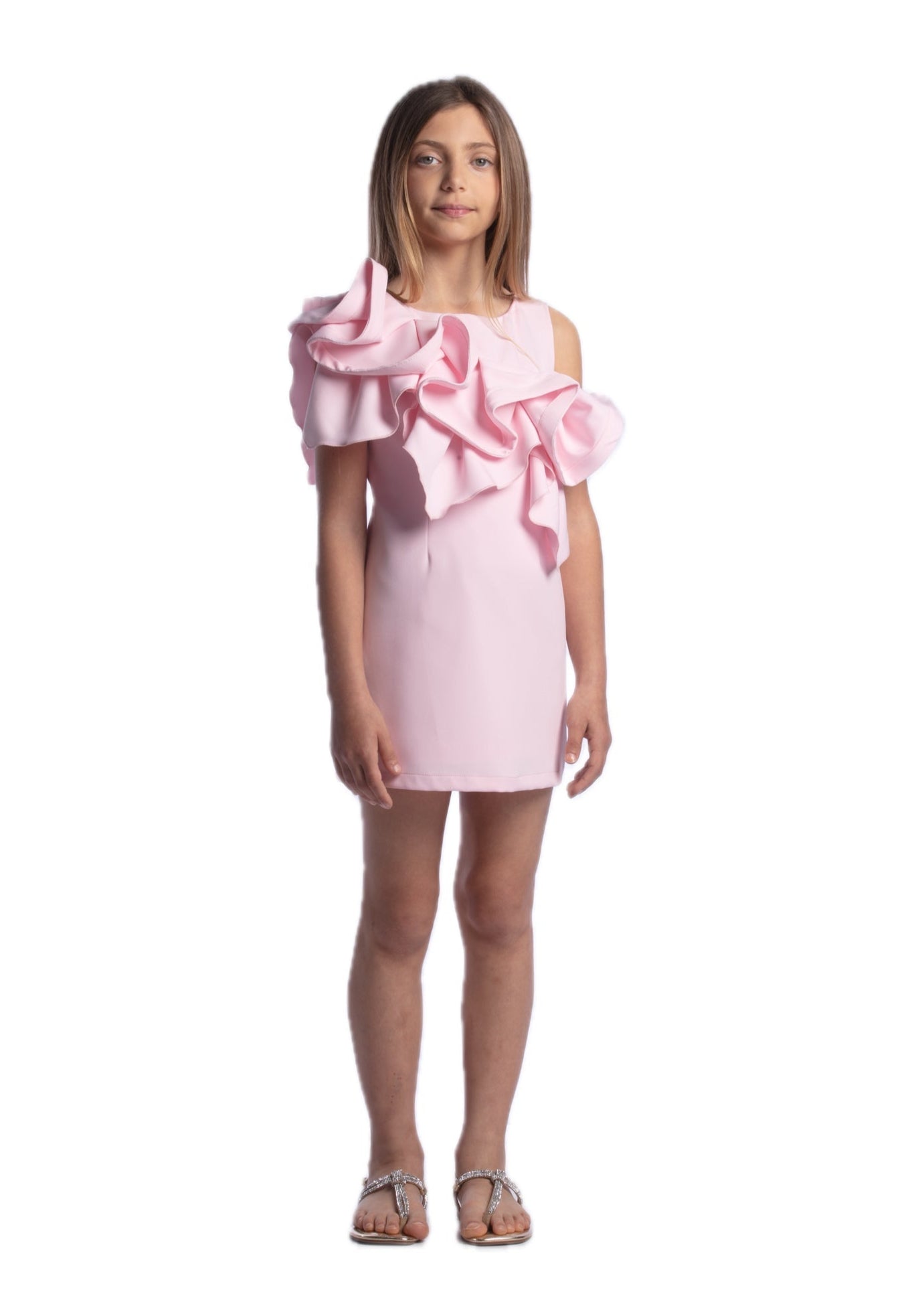 Girls' Ruffle Shift Dress