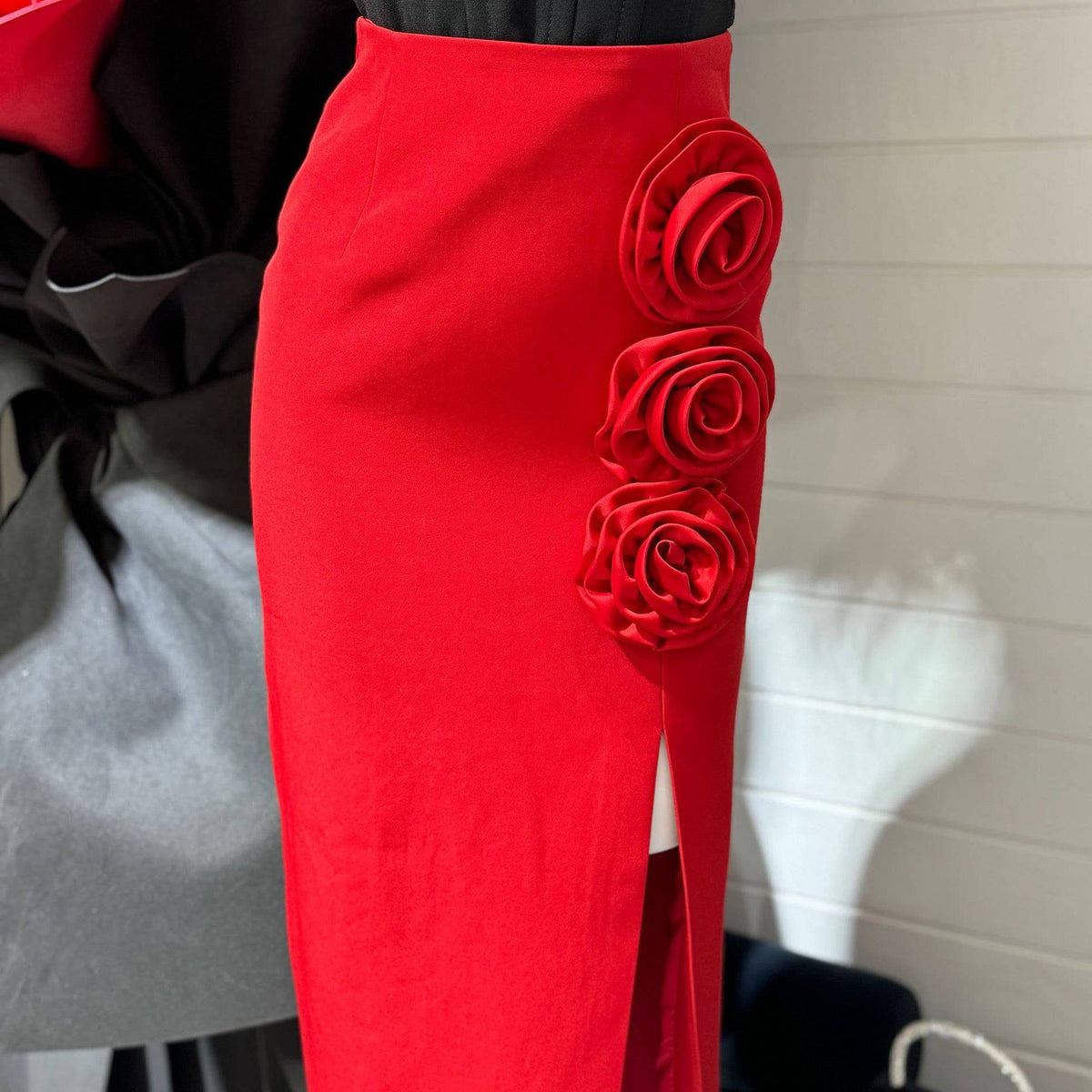 Irena Rosette Maxi Skirt