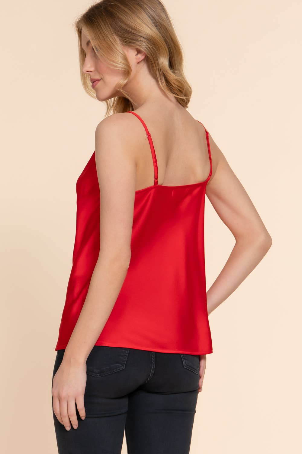 Cowl Neck Satin Cami