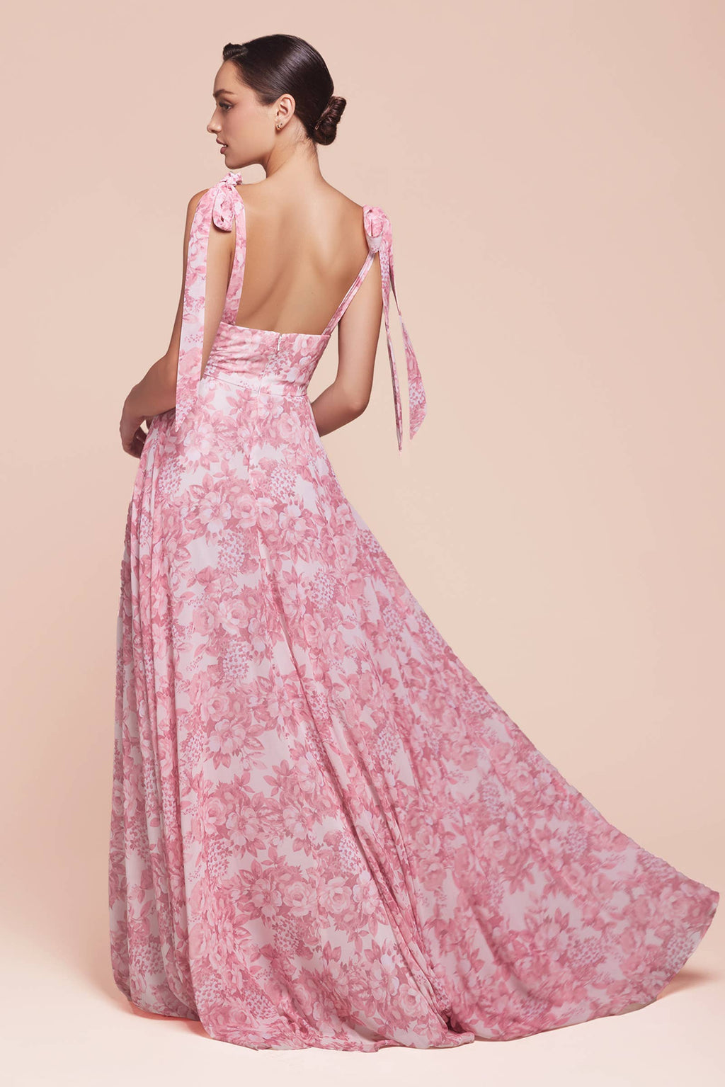 Julissa V-Neck Chiffon Maxi