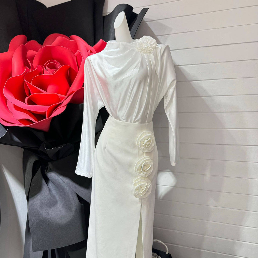 Irena Rosette Maxi Skirt