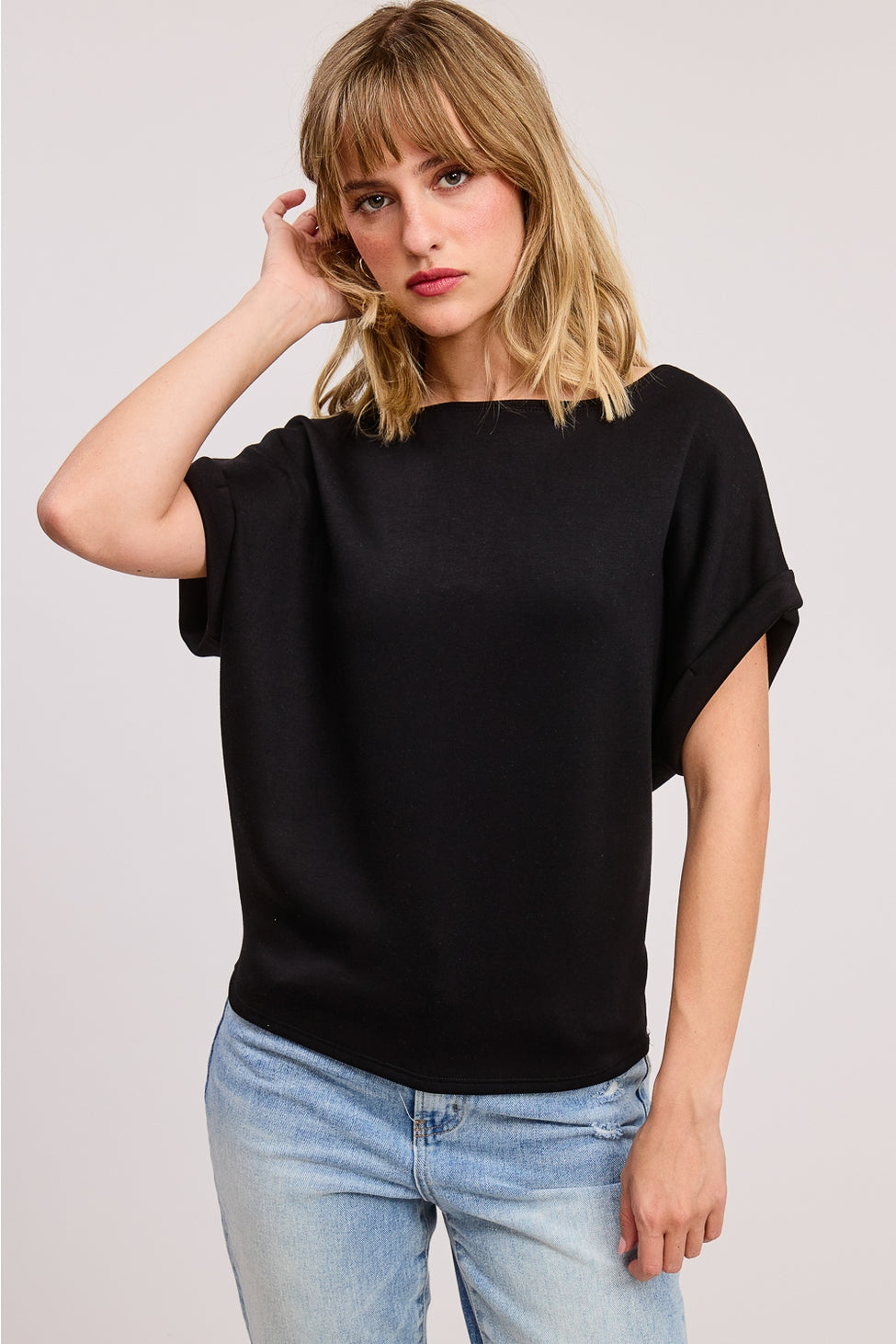Lauren Scuba Dolman Top
