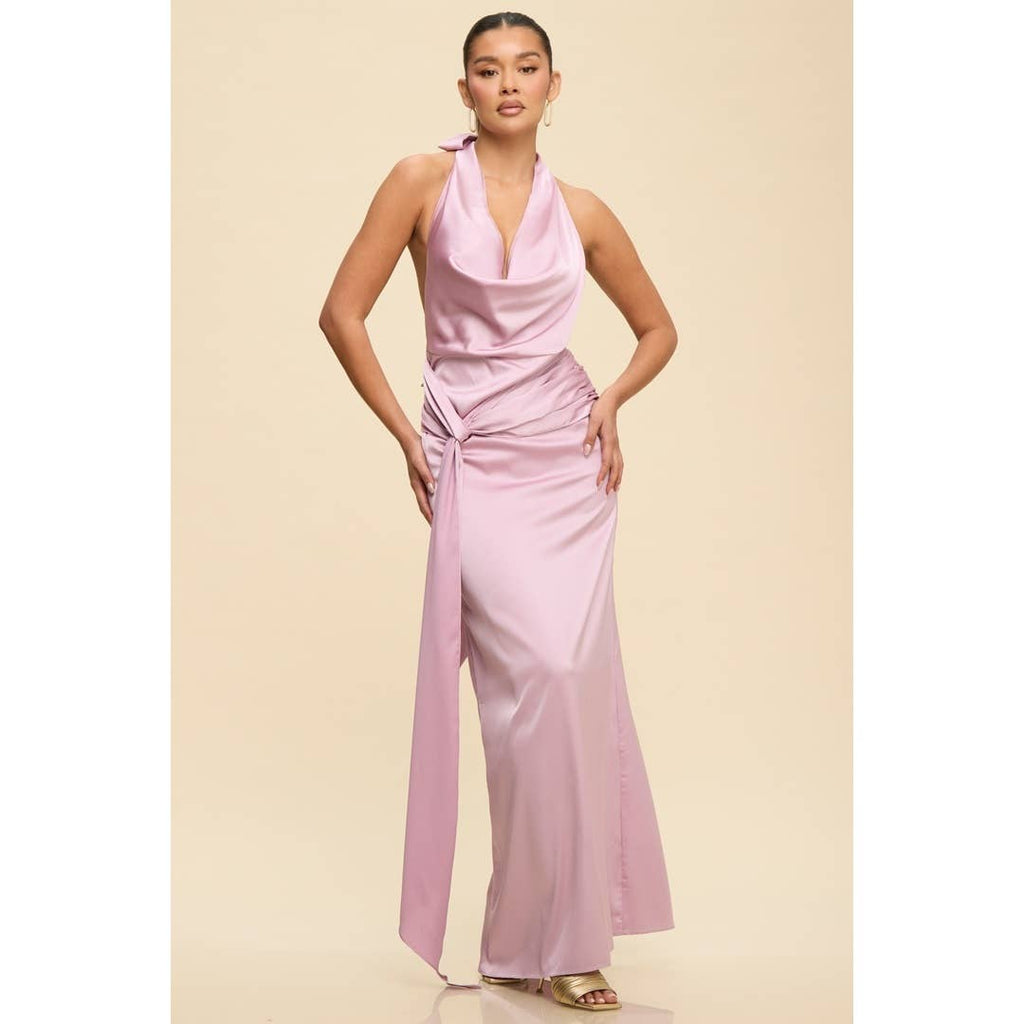 DRAPED MAXI DRESS