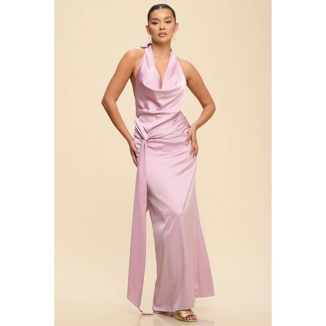 DRAPED MAXI DRESS