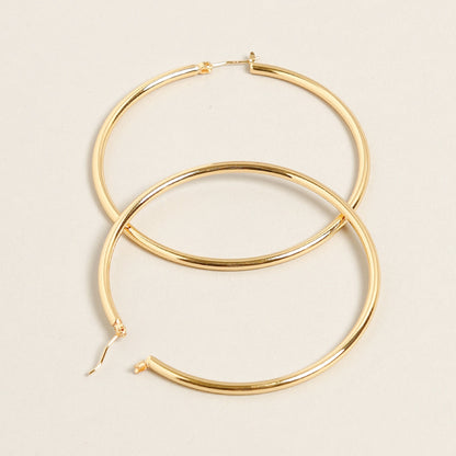 14K Gold Dipped 60mm Hoop