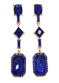 Radiant Royal CZ Drop Earrings