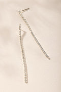 Linear Drop Rhinestone Earrings