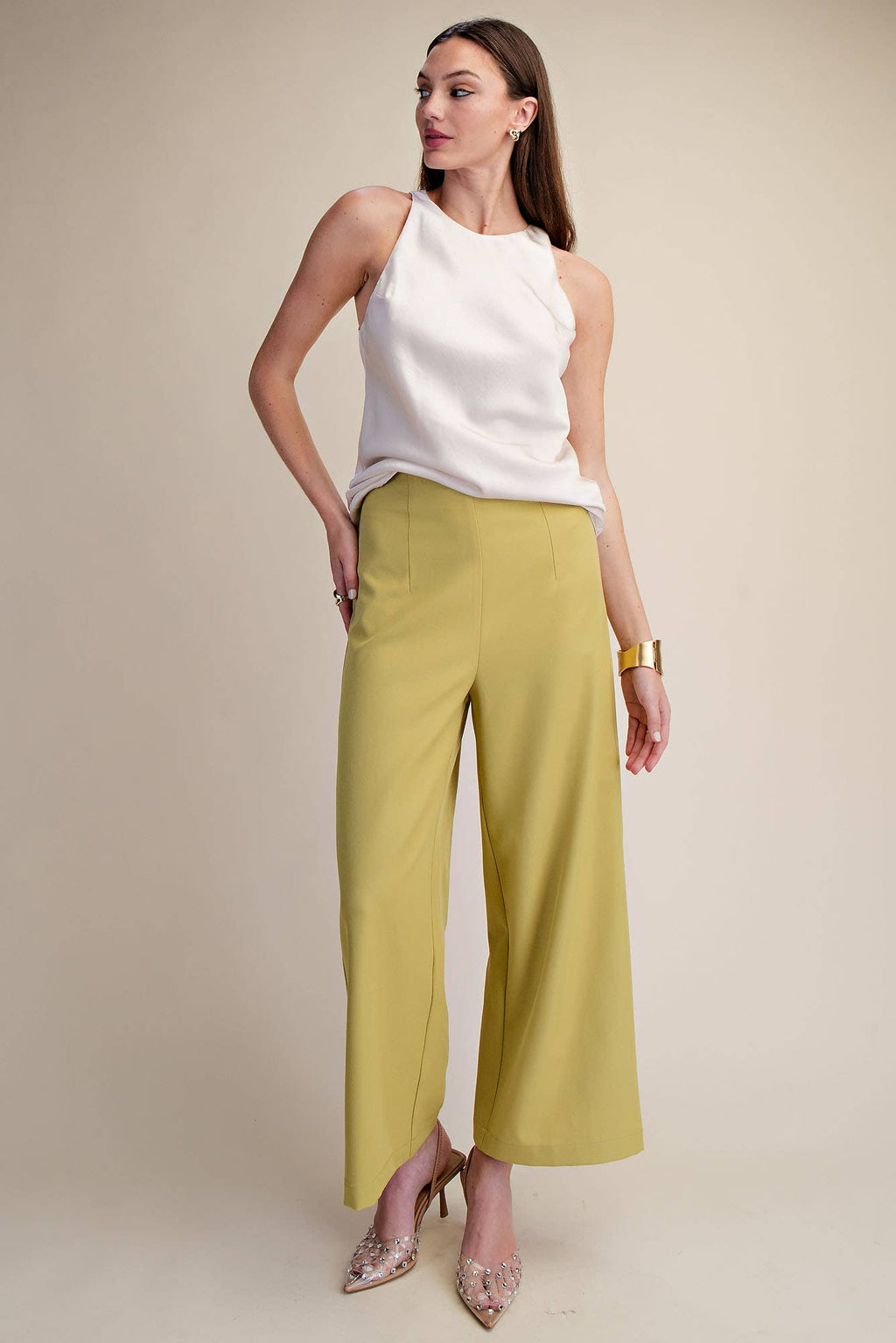 High-Waisted Wide Leg Pants