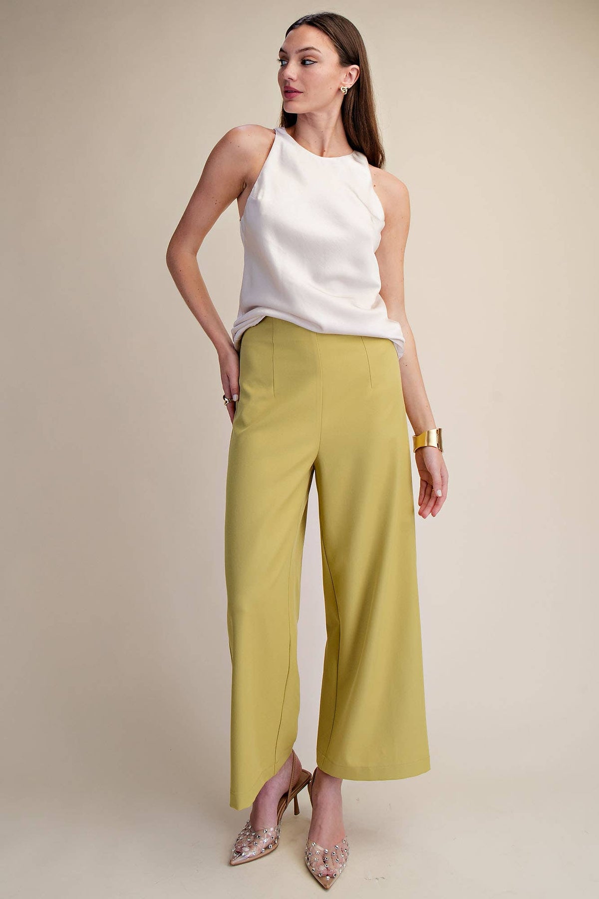 High-Waisted Wide Leg Pants