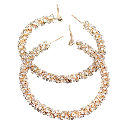 Wrapped Rhinestone Hoops