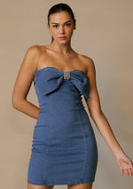 Load image into Gallery viewer, Strapless Denim Mini
