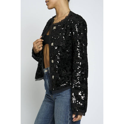 Sequin Boucle Statement Jacket