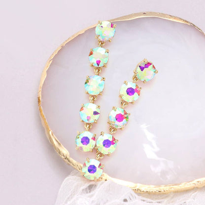 Iridescent Round Drop Earring