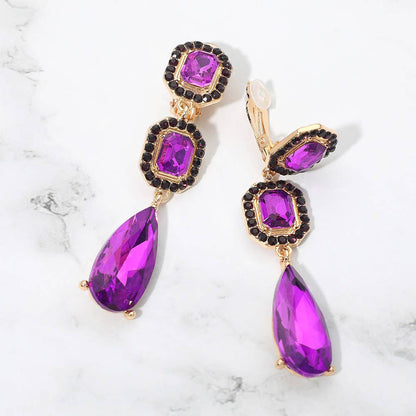 Halo Cluster Clip On Earrings