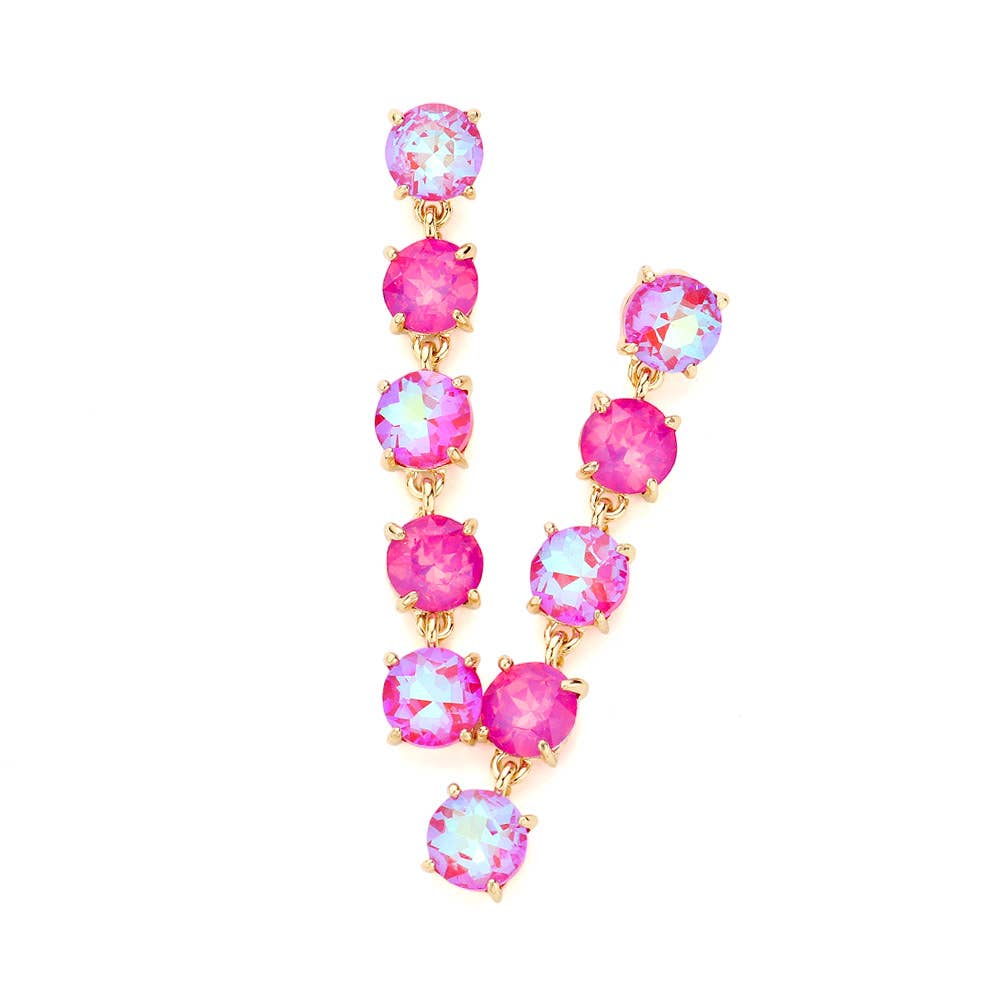 Iridescent Round Drop Earring
