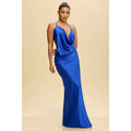 Royal Satin Cowl Maxi