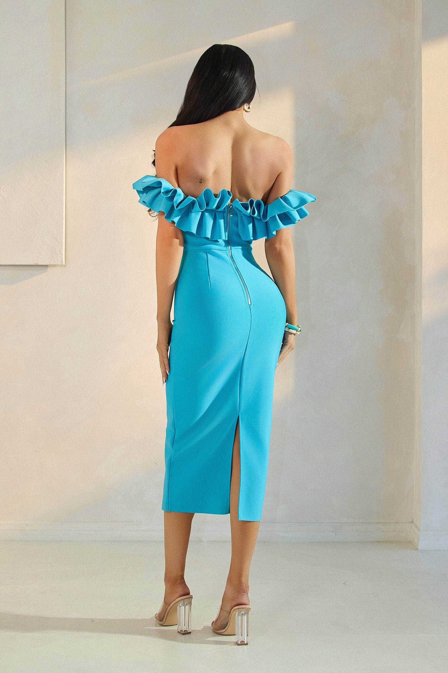 Sia Off Shoulder Bandage Midi