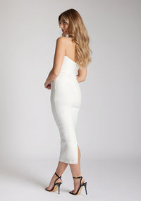 Ivory Keyhole Sheath Midi