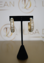 Load image into Gallery viewer, Gold Studded Hoops
