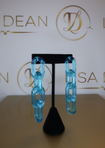 Load image into Gallery viewer, Blue Link Earrings
