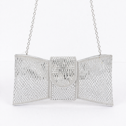 Rhinestone Bow Clutch