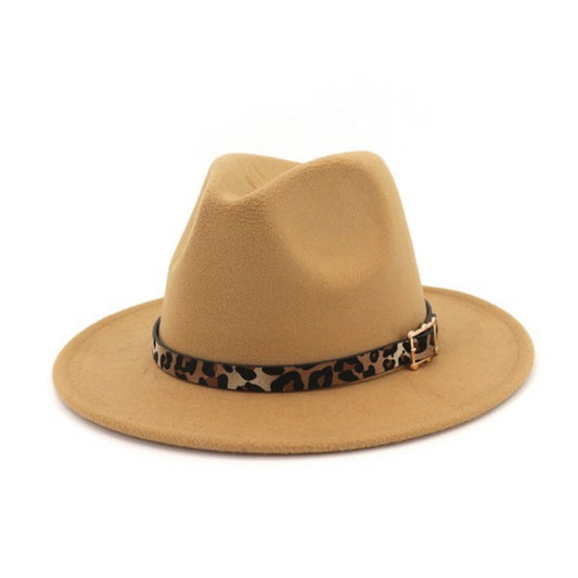 Leopard Belt Panama Hat