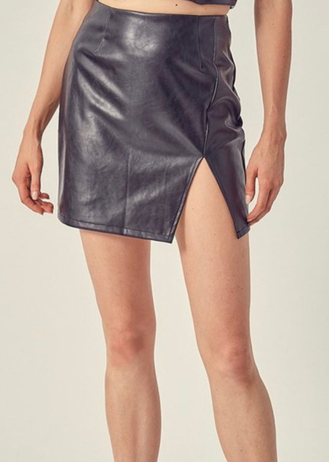 Side Slit Mini Skirt
