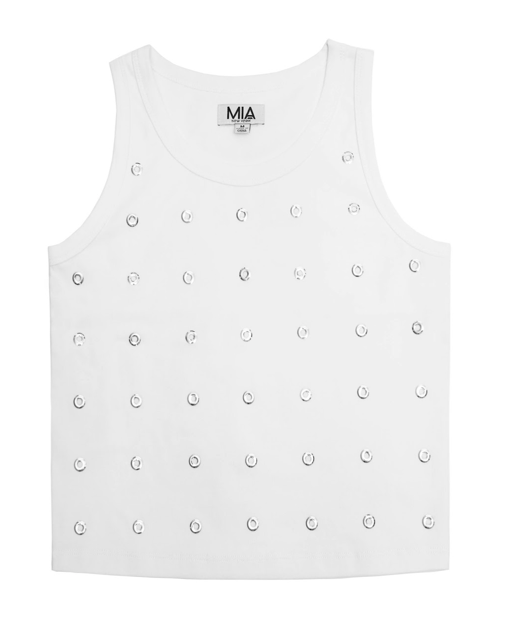 Little's White Grommet Tank Top