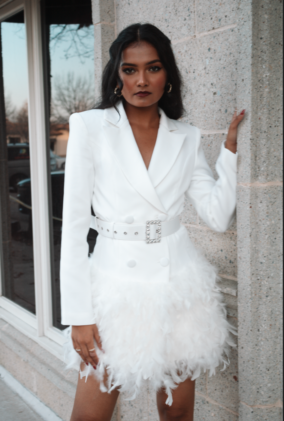 White Feather Dress