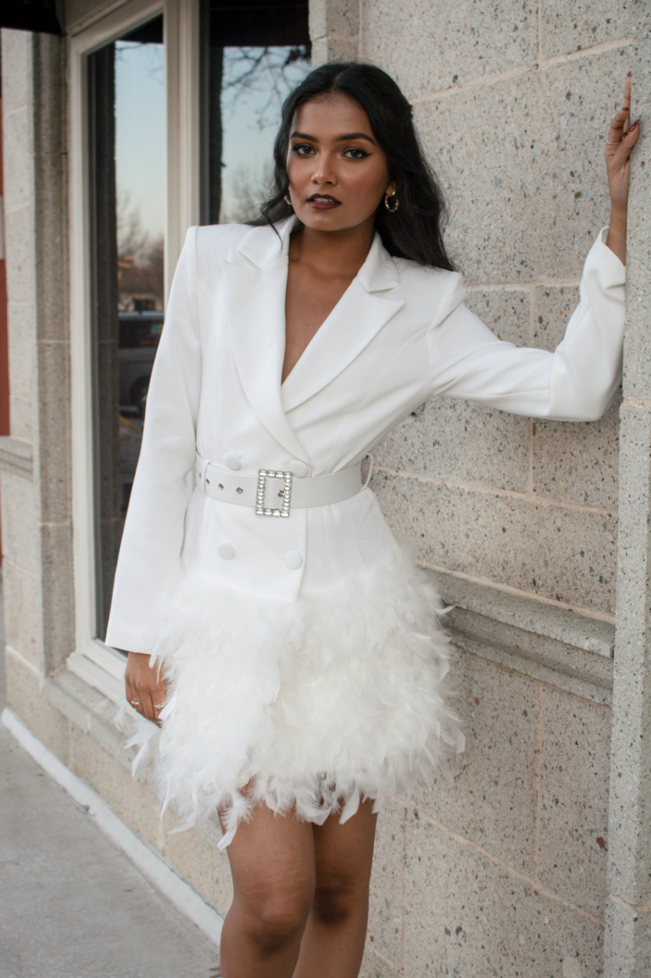 White Feather Dress
